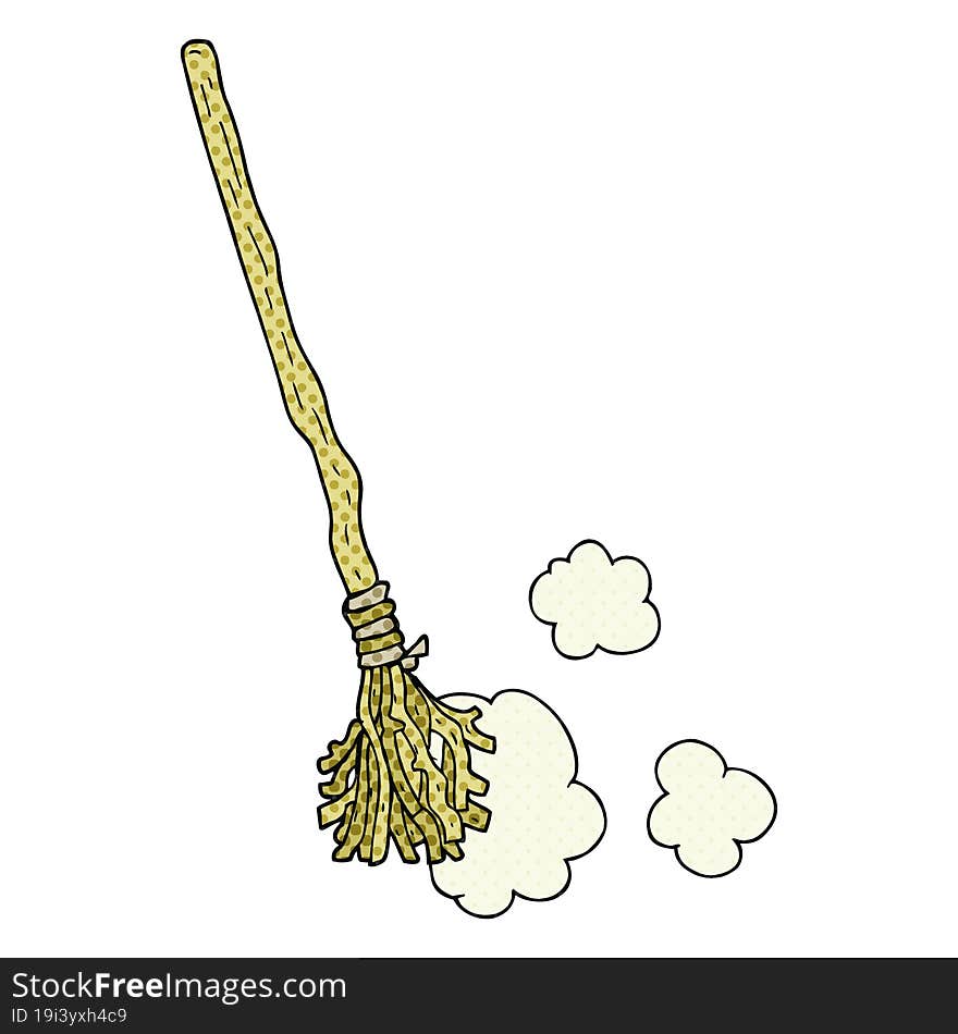 cartoon witch s broom