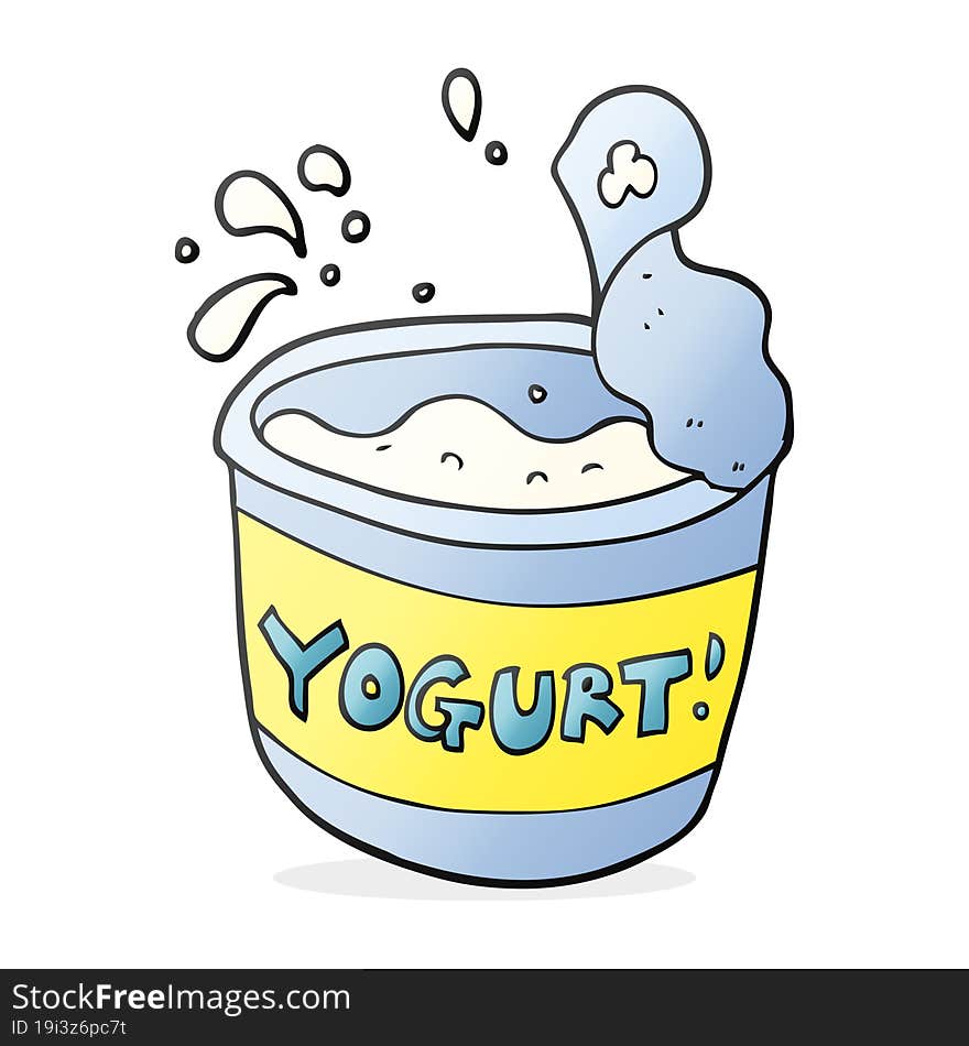 cartoon yogurt