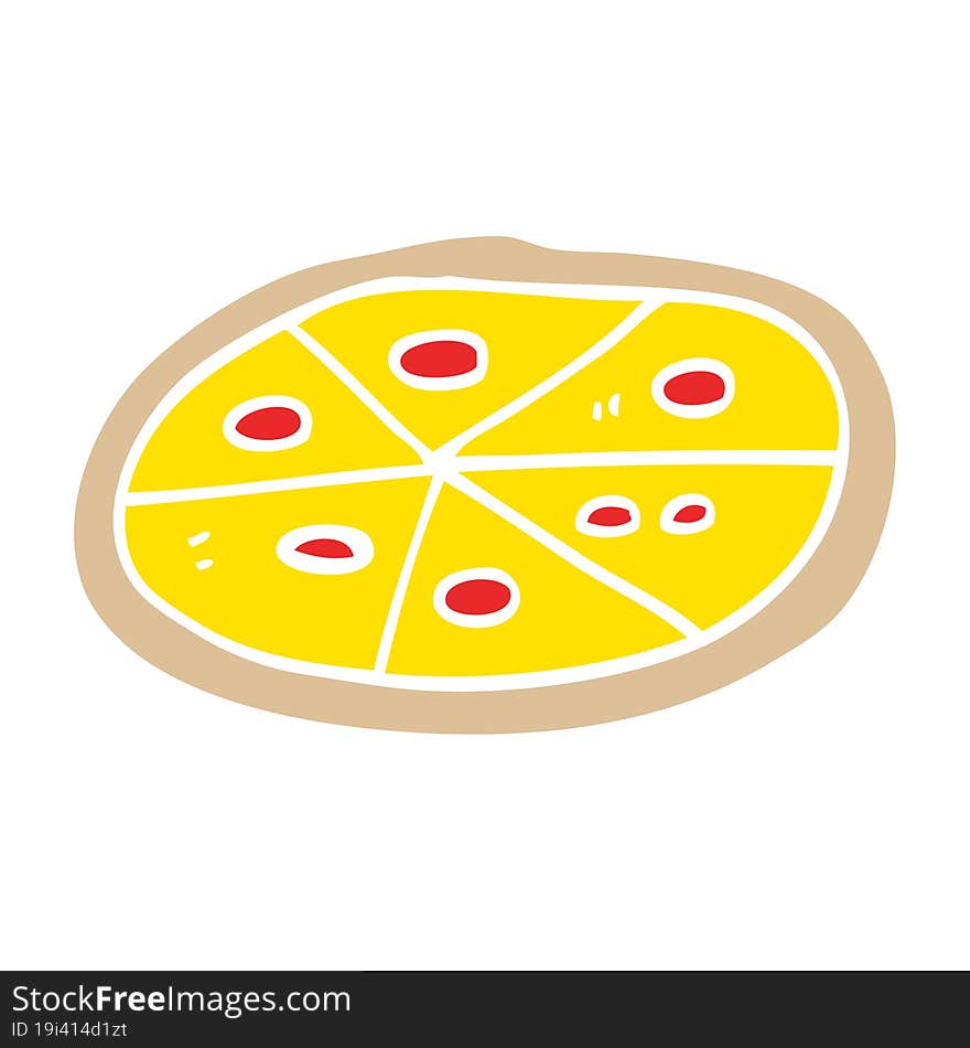 cartoon doodle pizza