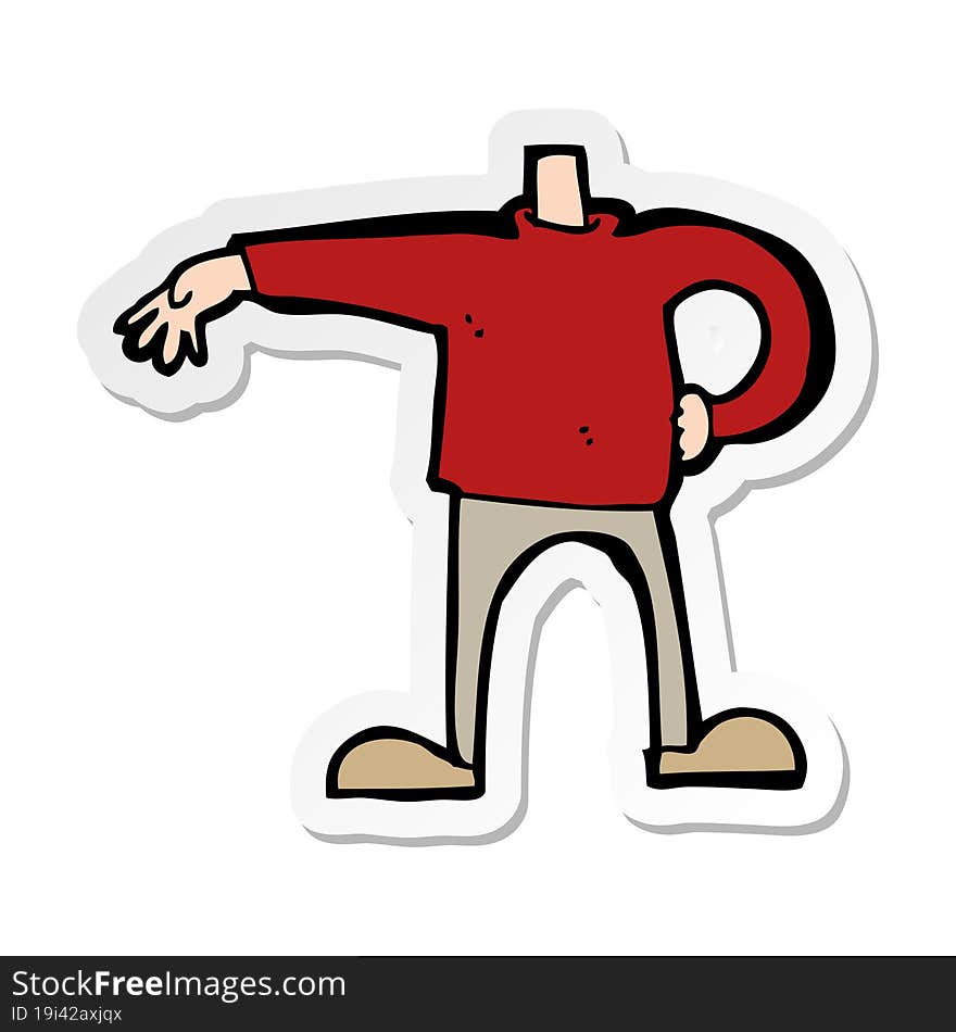 sticker of a cartoon male boy making gesture