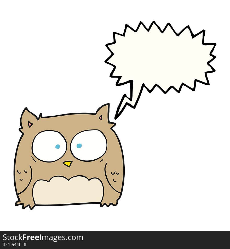 speech bubble cartoon owl