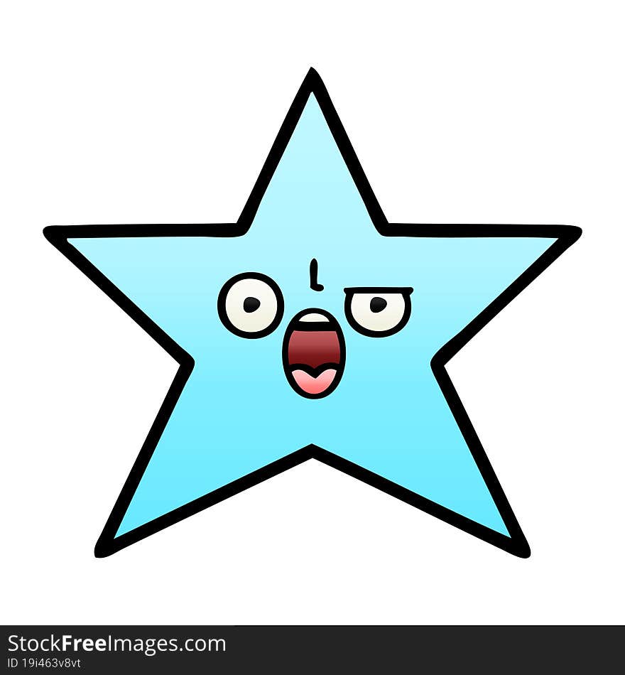 gradient shaded cartoon star fish