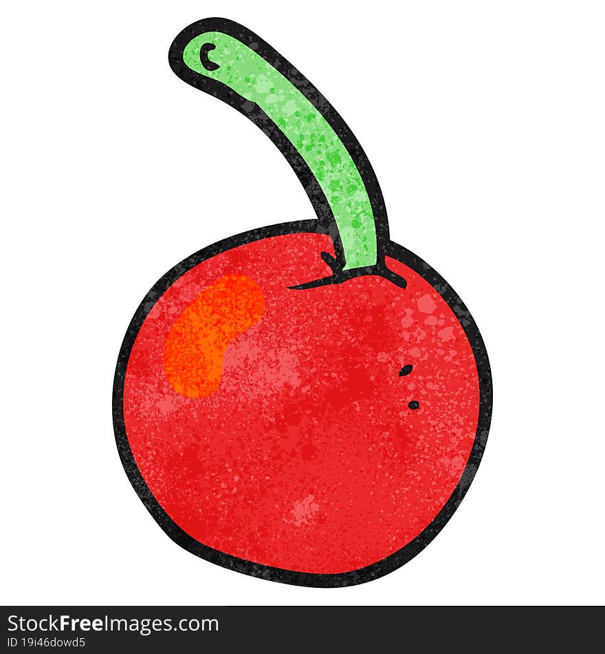 textured cartoon cherry