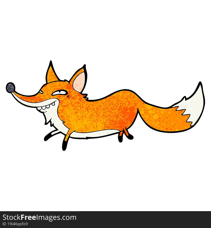 cute cartoon sly fox. cute cartoon sly fox