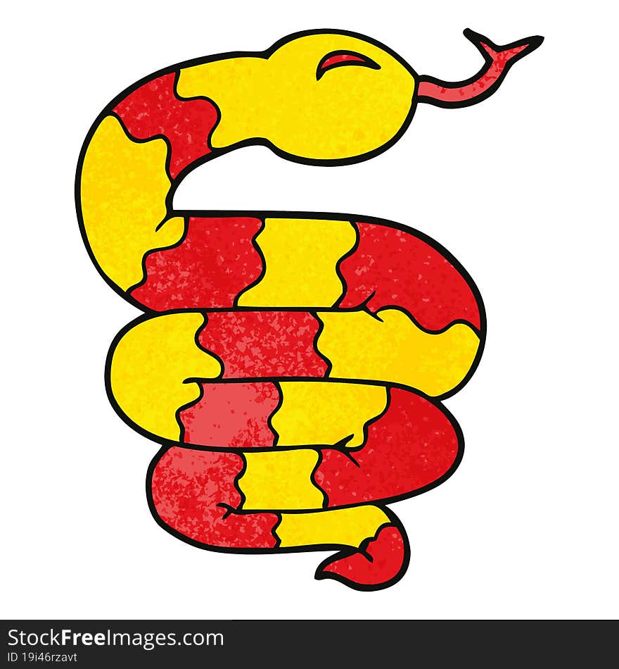 Cartoon Doodle Snake