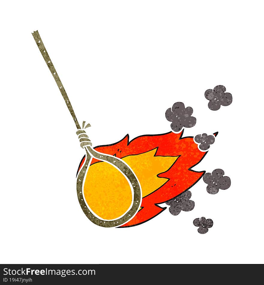 Retro Cartoon Flaming Noose