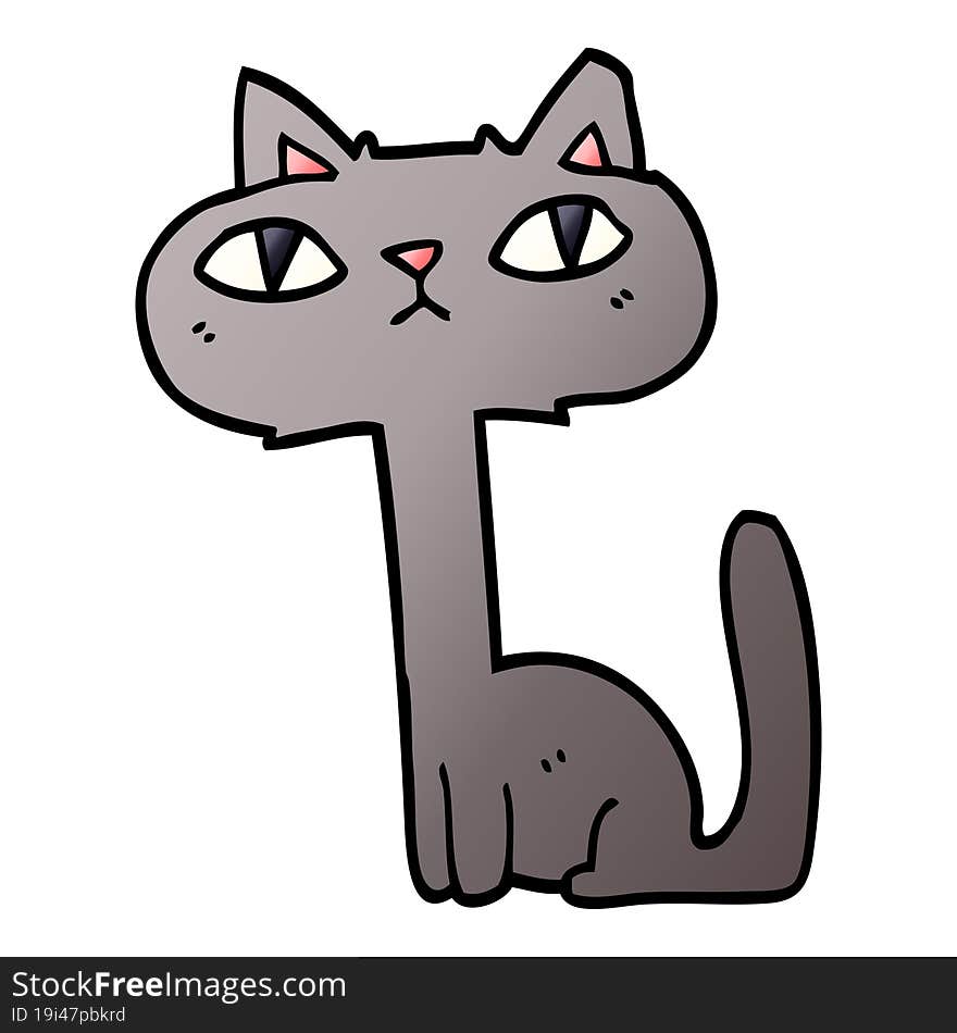 cartoon doodle funny cat