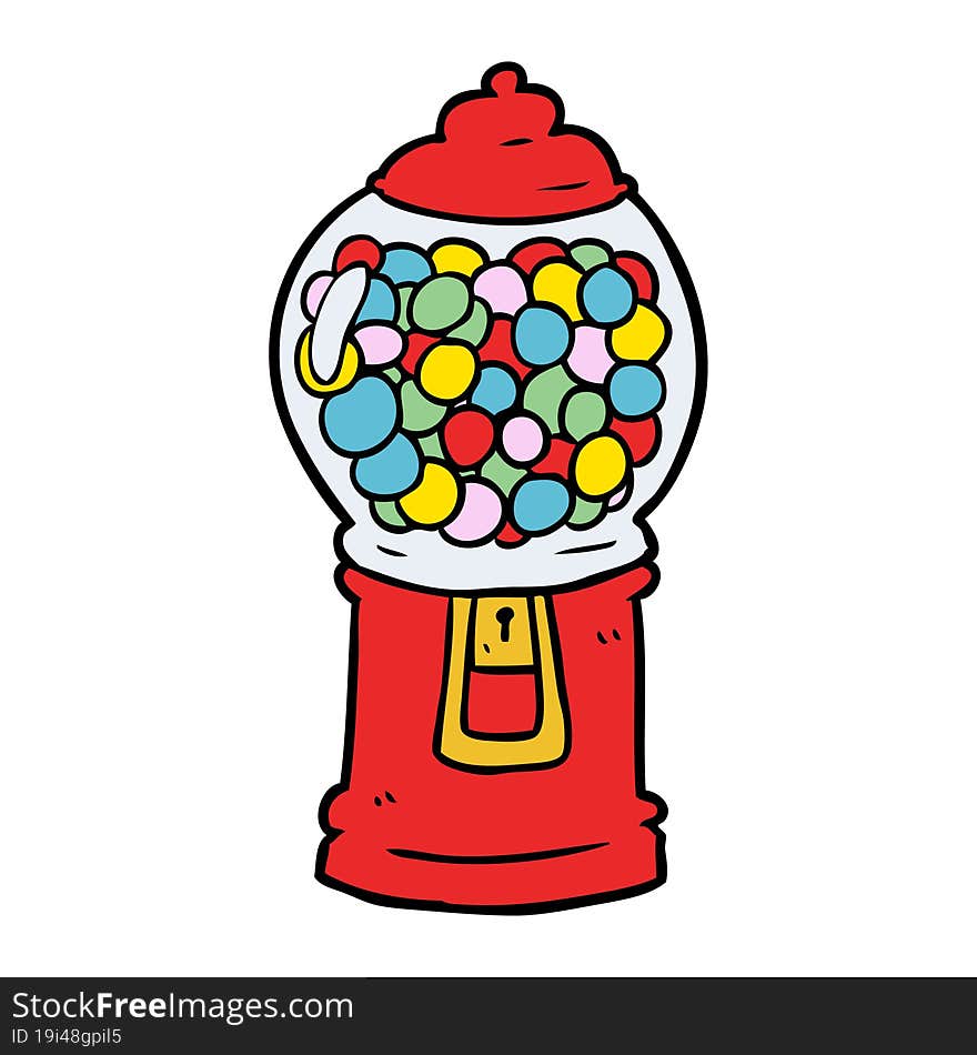 cartoon gumball machine. cartoon gumball machine