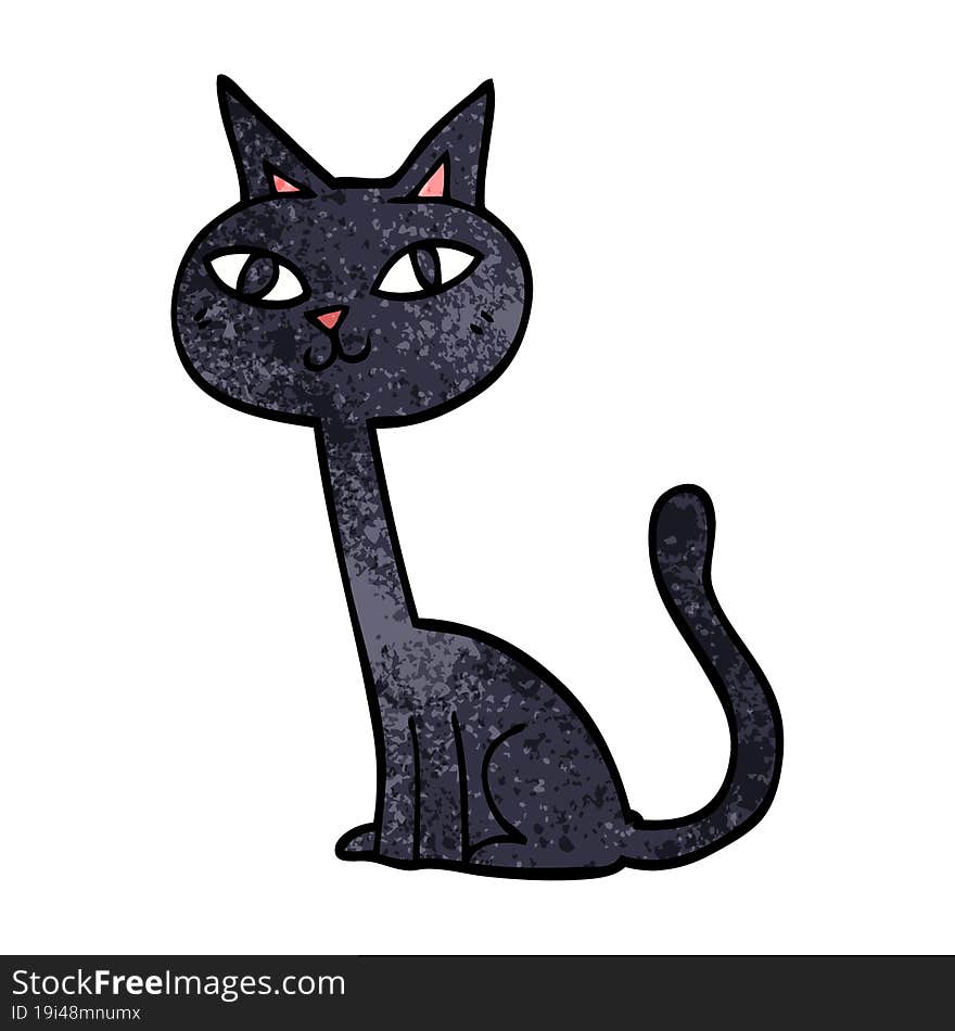 cartoon doodle cat