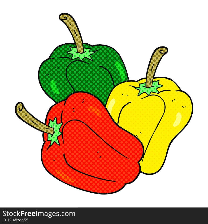 Comic Book Style Cartoon Peppers