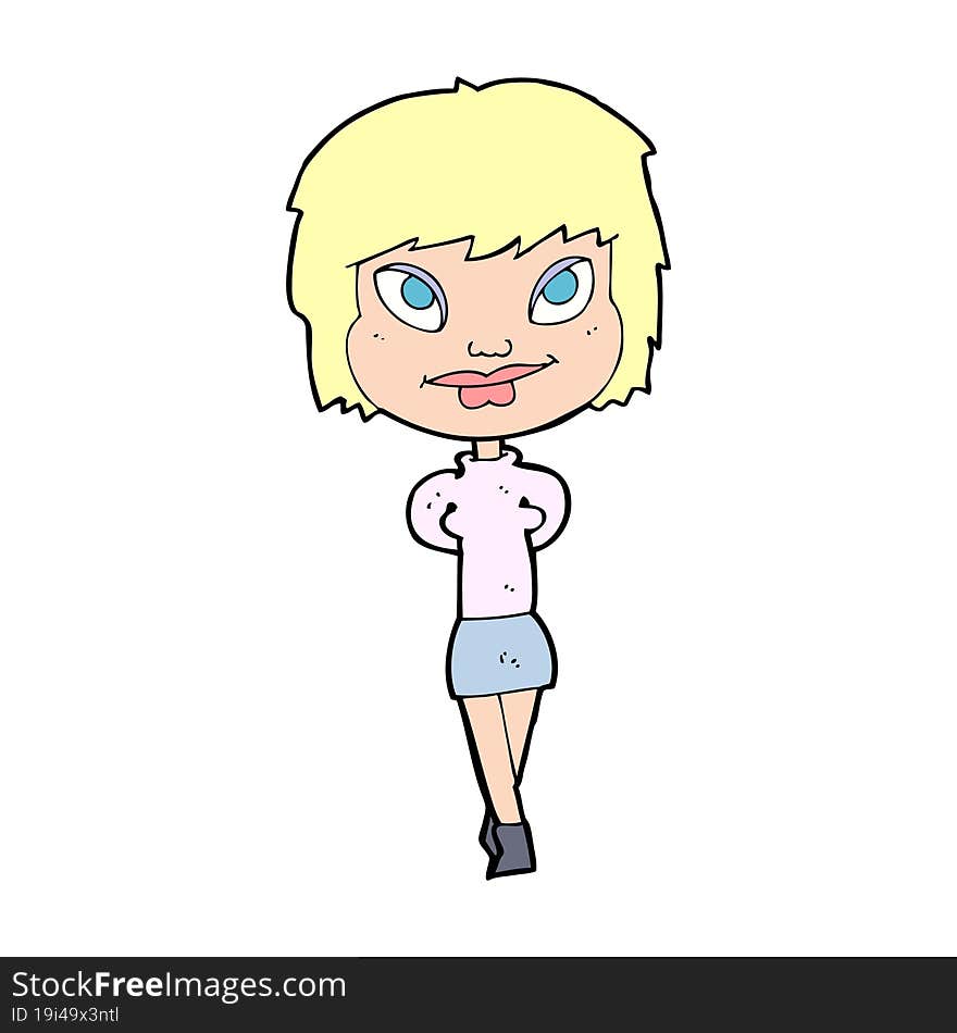 Cartoon Happy Woman