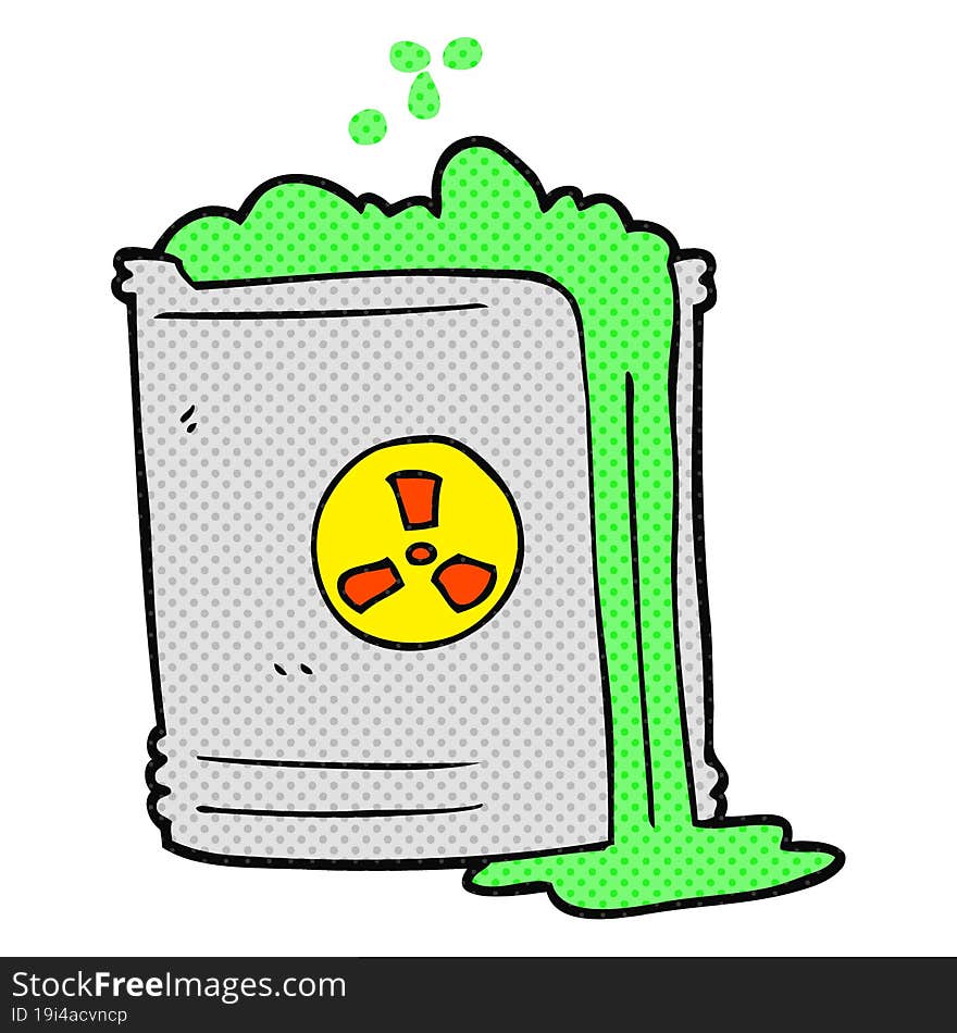 Cartoon Radioactive Waste