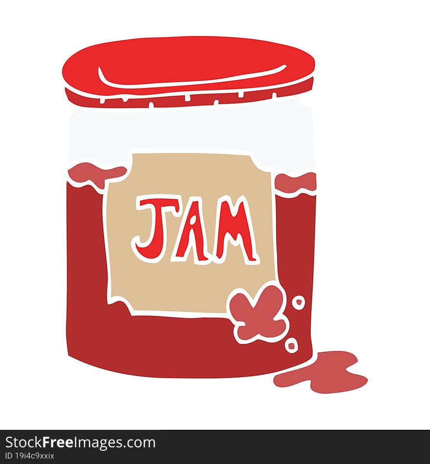 cartoon doodle jam pot