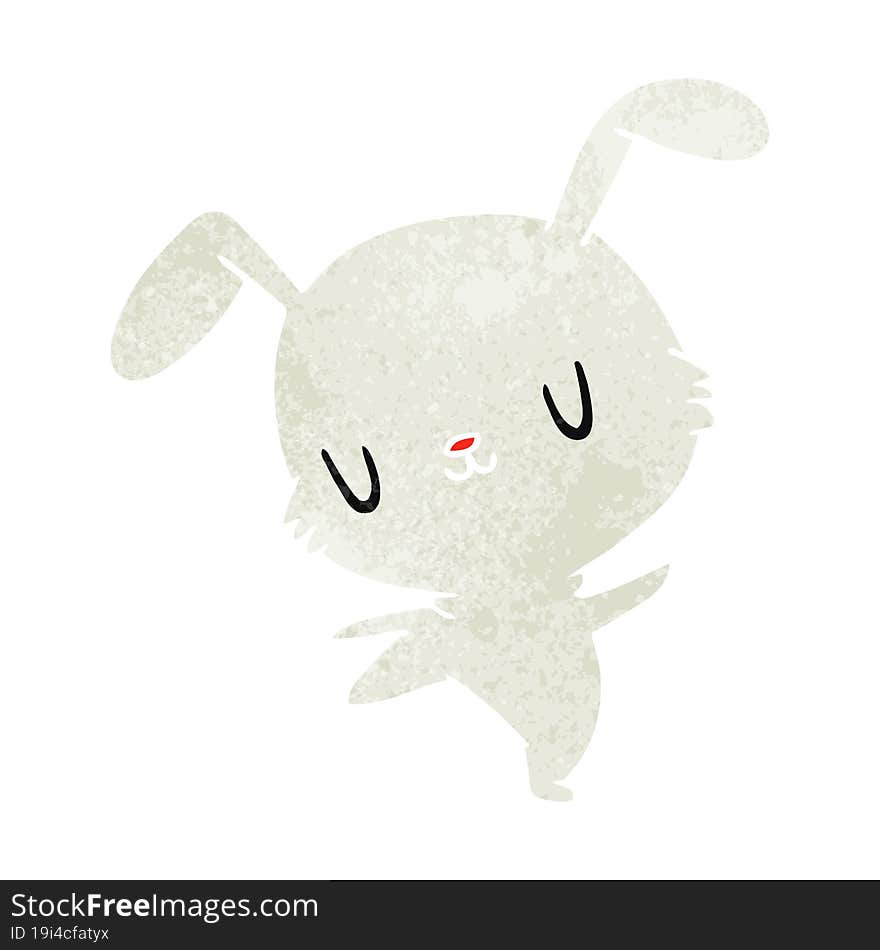 retro cartoon kawaii cute furry bunny