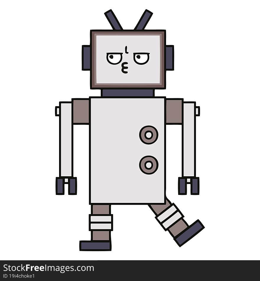 cute cartoon of a robot. cute cartoon of a robot