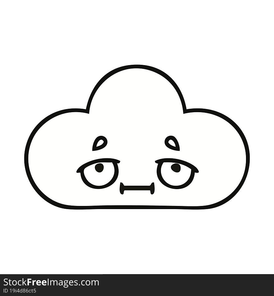 cute cartoon white cloud