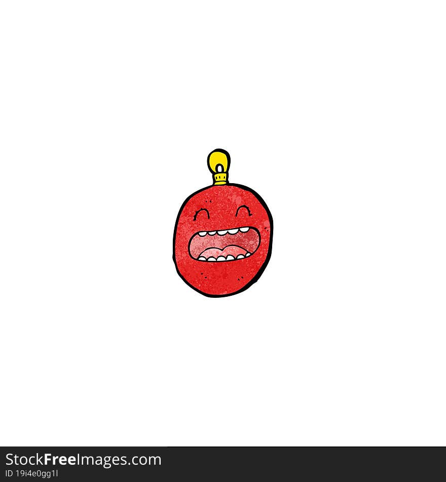 christmas bauble cartoon character