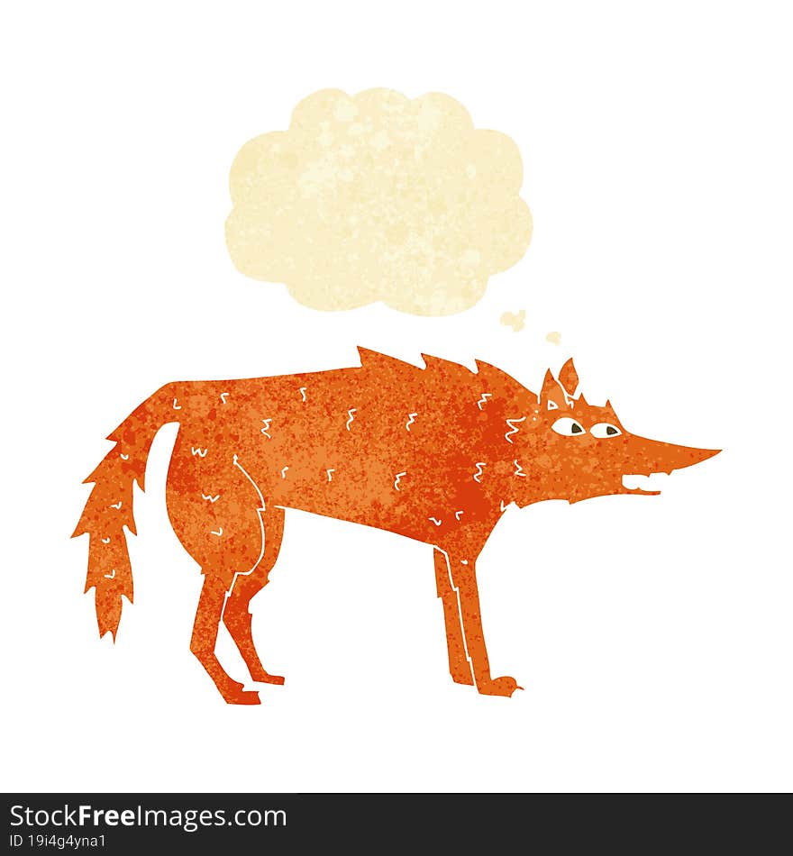 Cartoon Fox With Thought Bubble