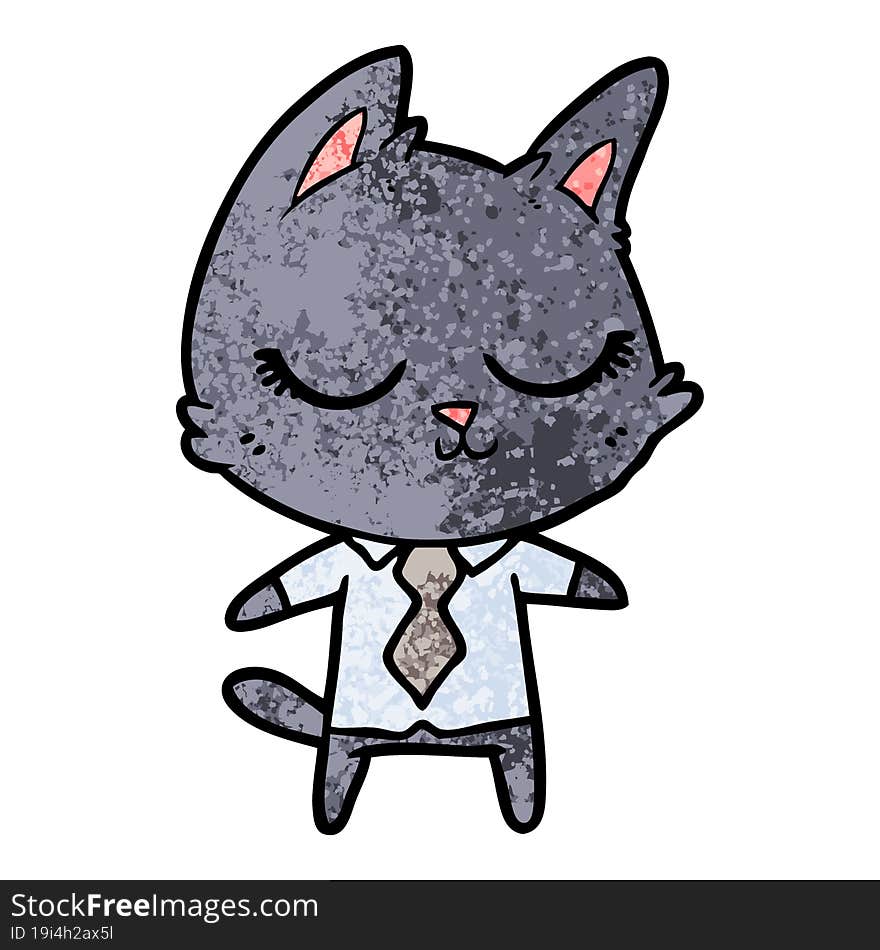 calm cartoon cat. calm cartoon cat