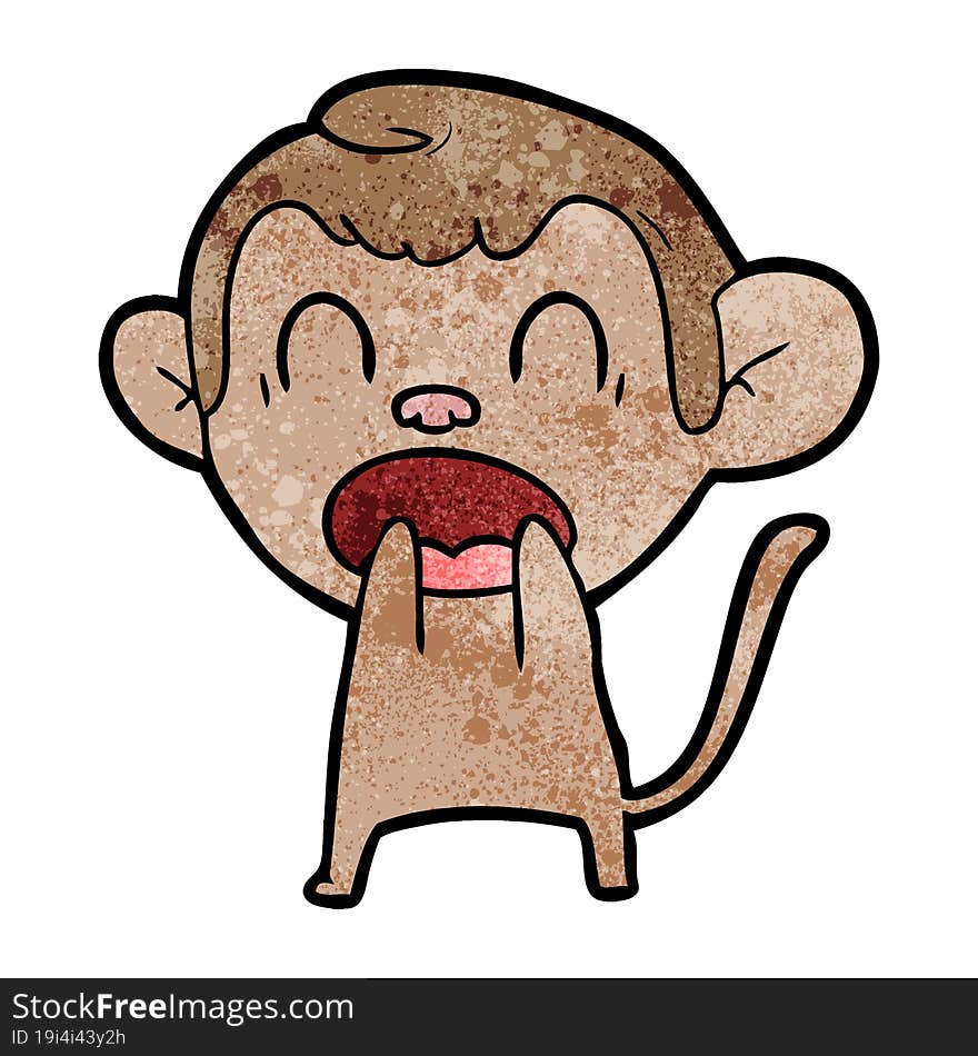 shouting cartoon monkey. shouting cartoon monkey