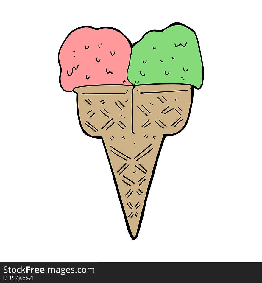 cartoon ice cream