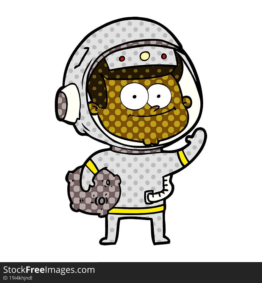 happy astronaut cartoon. happy astronaut cartoon