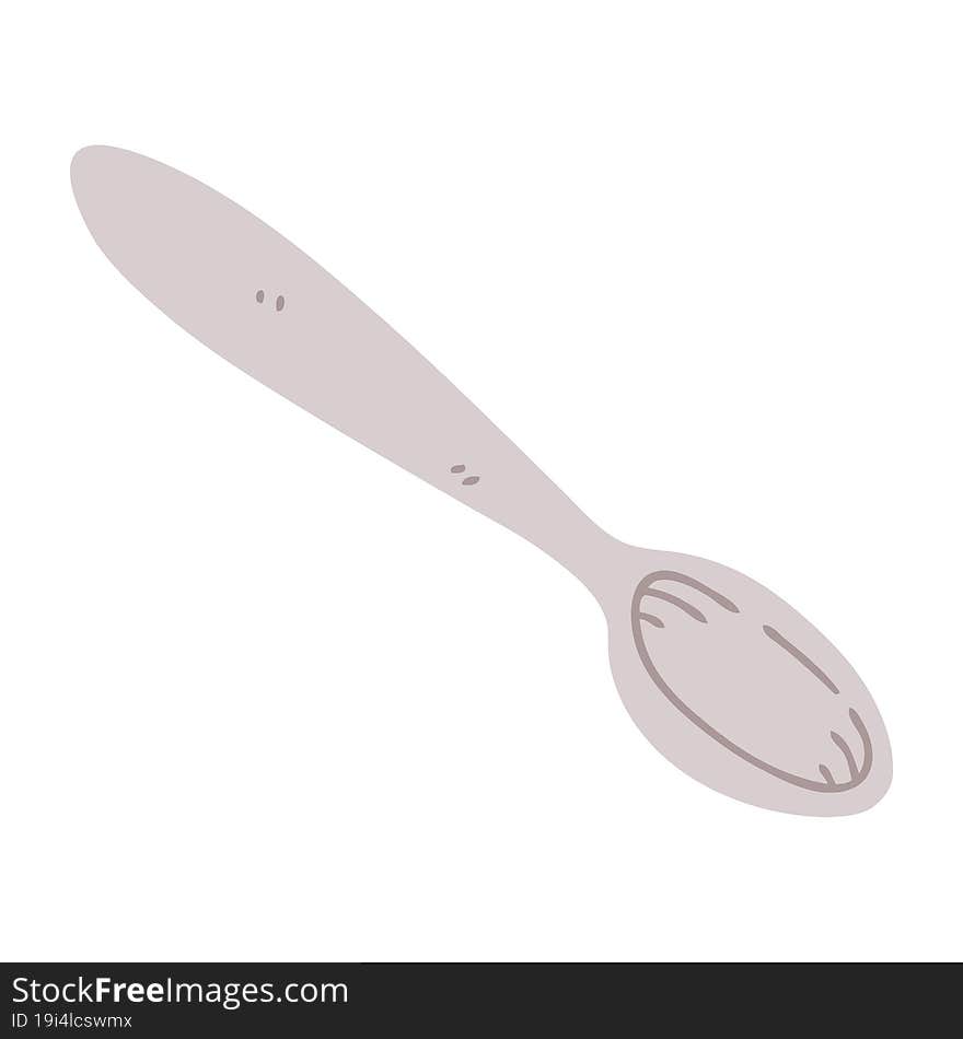 quirky hand drawn cartoon spoon