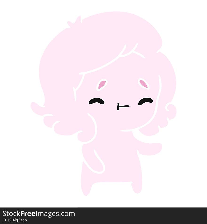 cartoon of a kawaii cute ghost