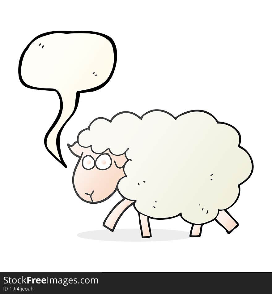 Speech Bubble Cartoon Sheep