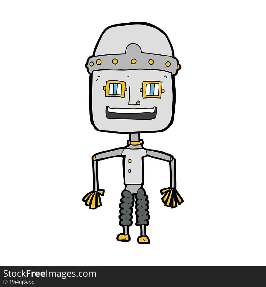 funny cartoon robot