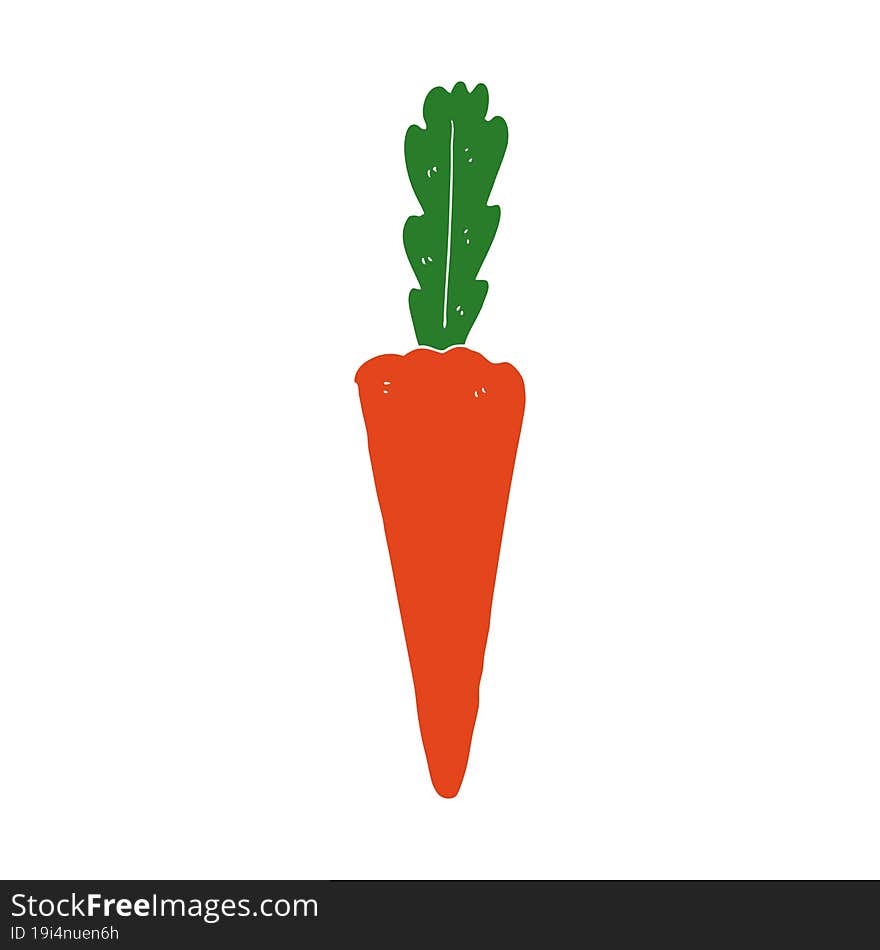 flat color style cartoon carrot