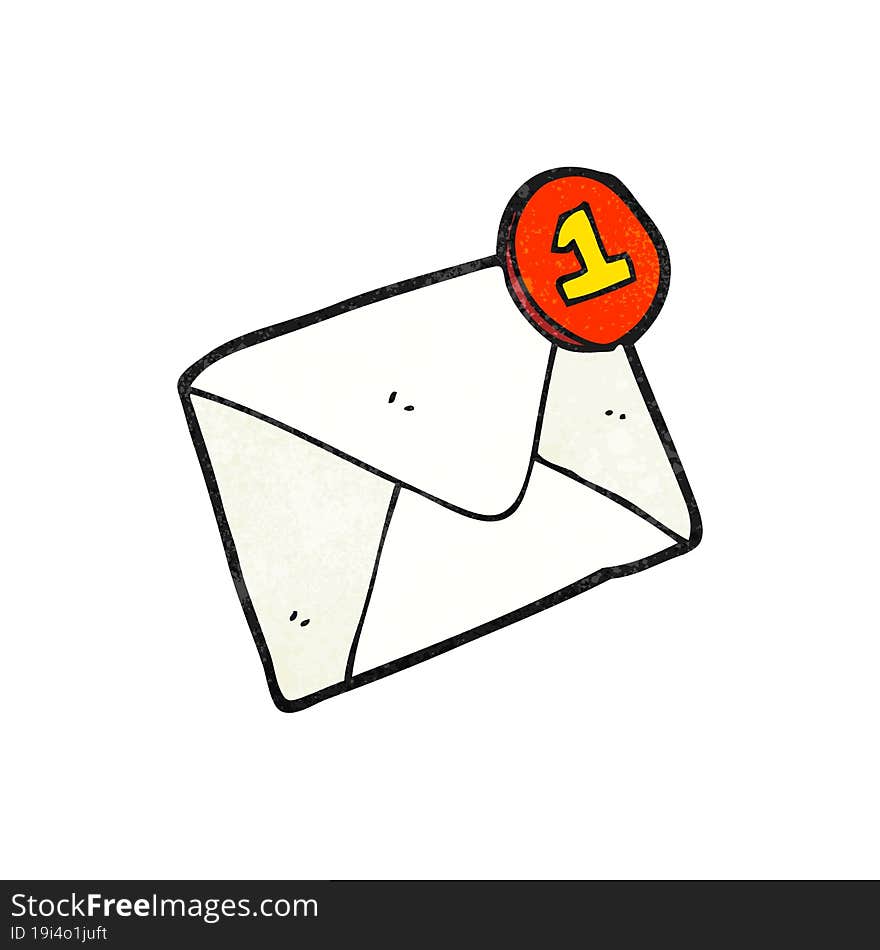 textured cartoon email