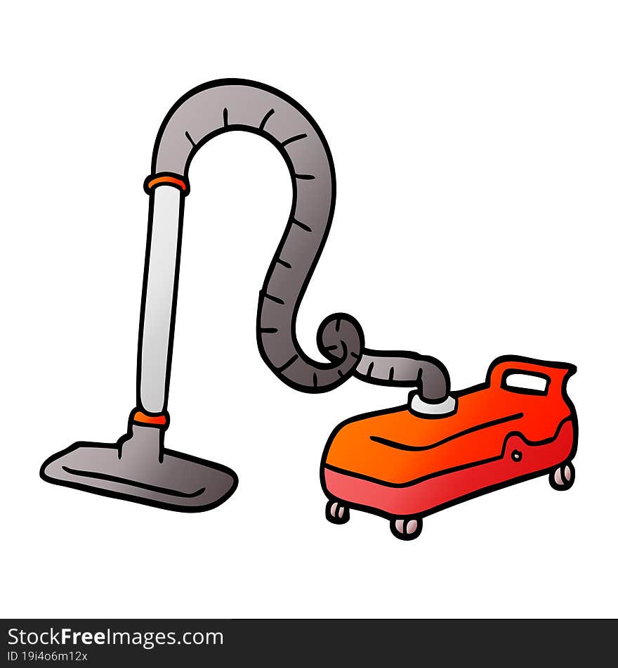 vector gradient illustration cartoon vacuum hoover