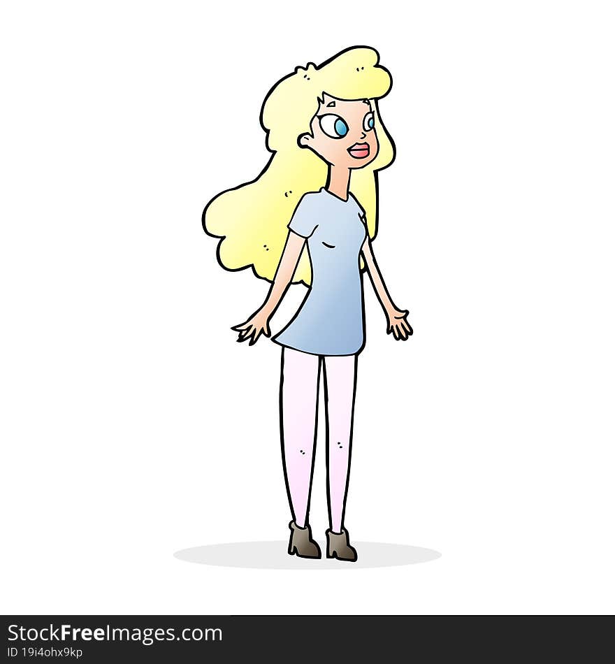 cartoon pretty girl