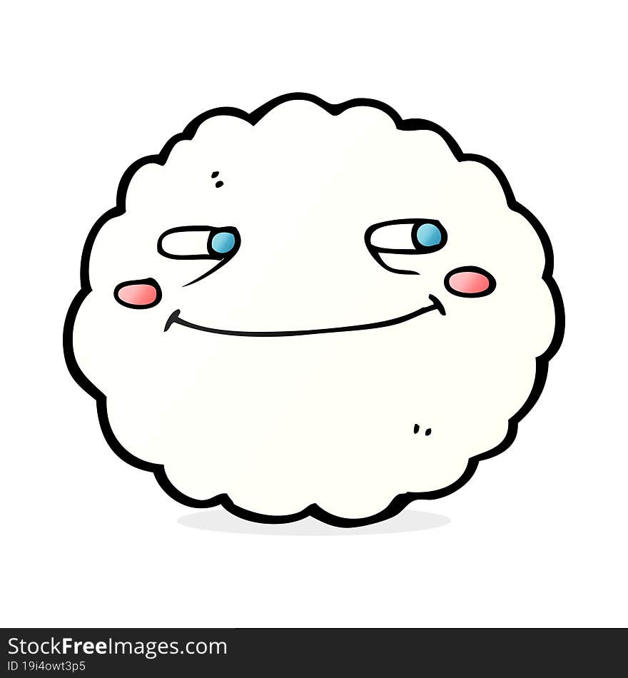 cartoon happy cloud