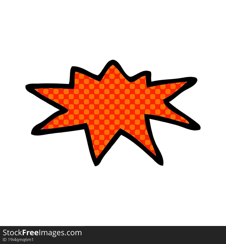 Cartoon Doodle Explosion Symbol