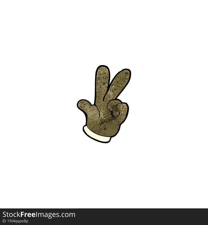 counting fingers cartoon symbol