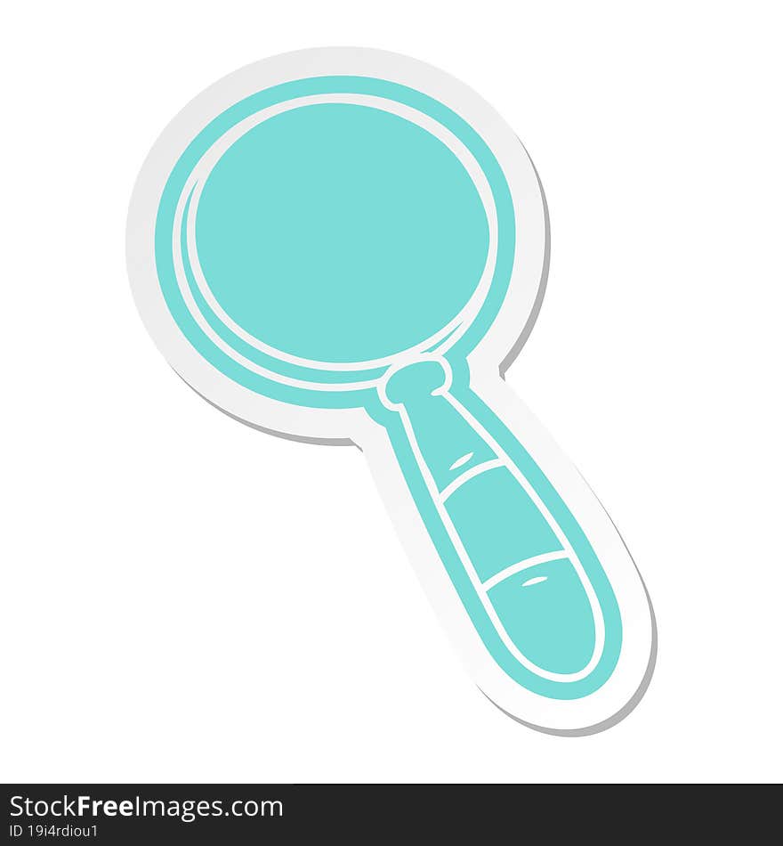 cartoon sticker of a magnifying glass