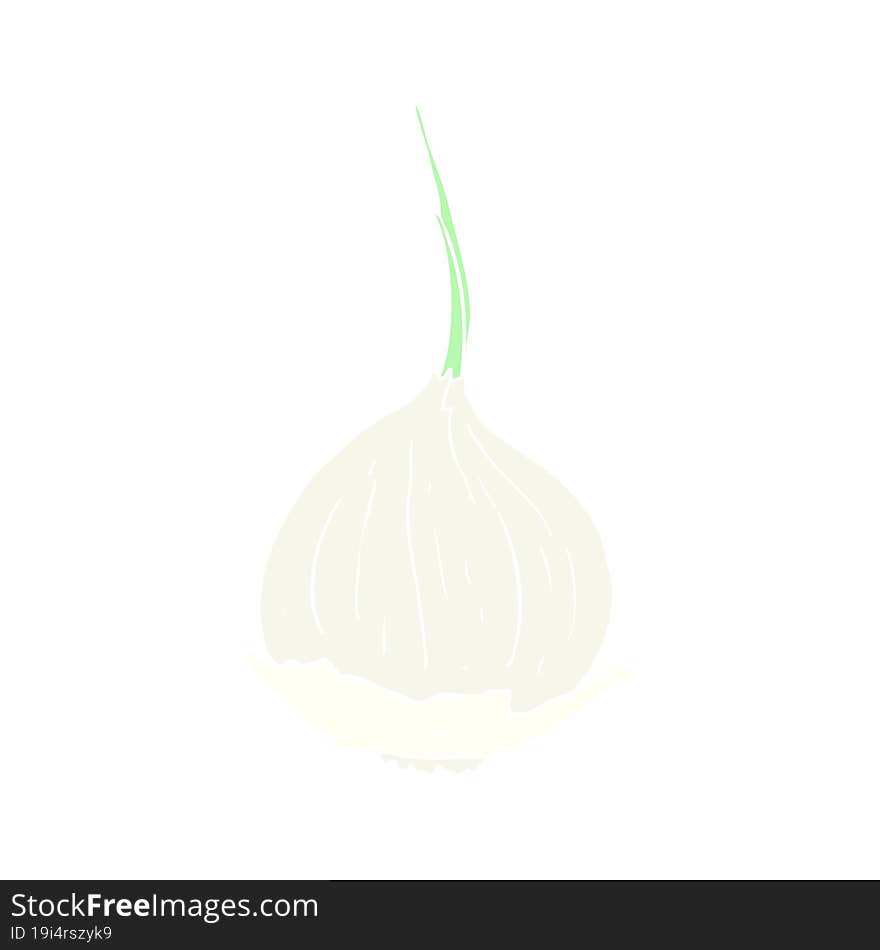 flat color illustration of a cartoon onion