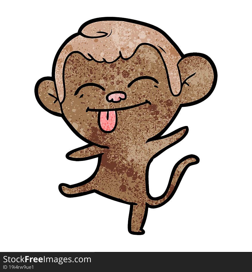 funny cartoon monkey dancing. funny cartoon monkey dancing