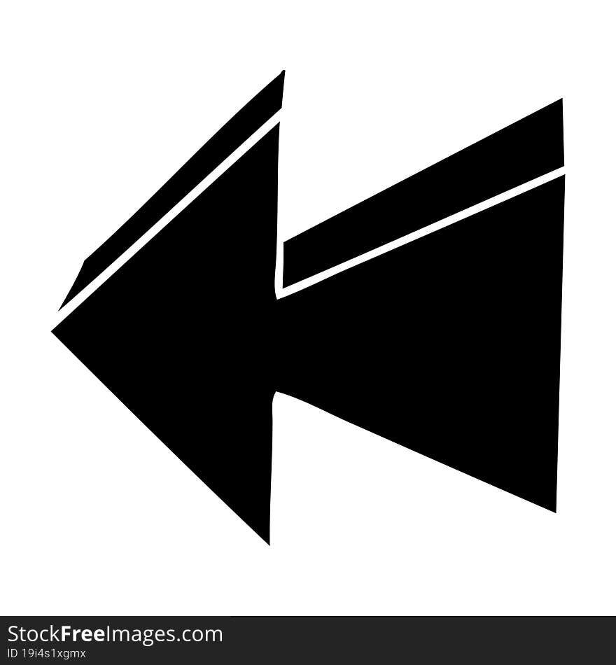 quirky flat symbol arrow