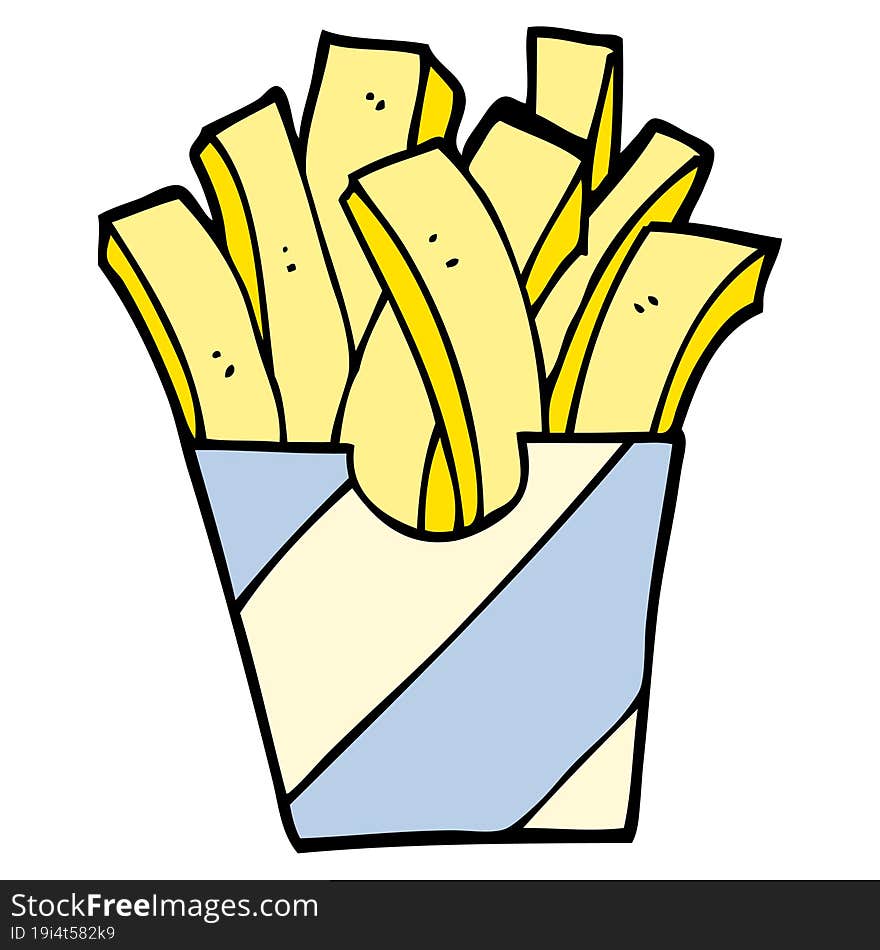 cartoon doodle fries