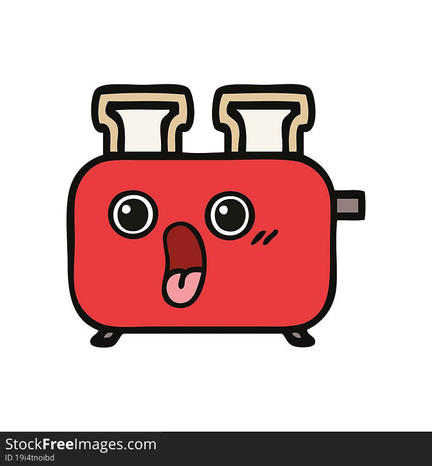 cute cartoon of a toaster