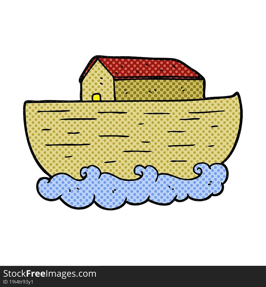 freehand drawn cartoon noah\'s ark. freehand drawn cartoon noah\'s ark