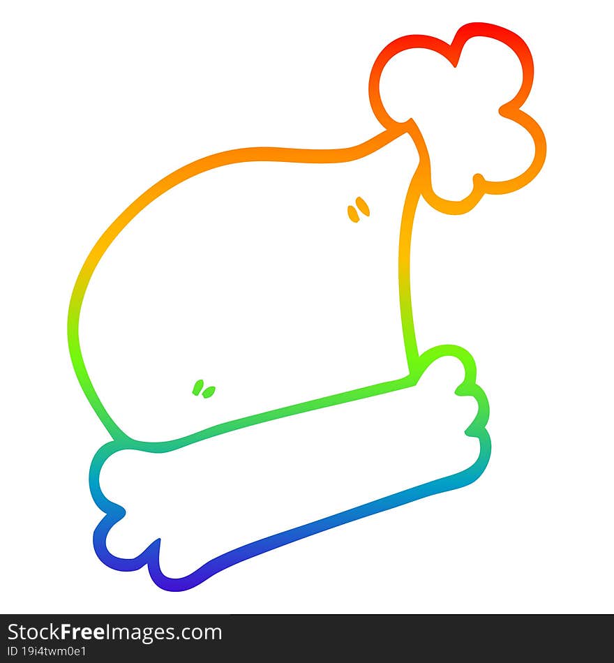 rainbow gradient line drawing cartoon christmas hats