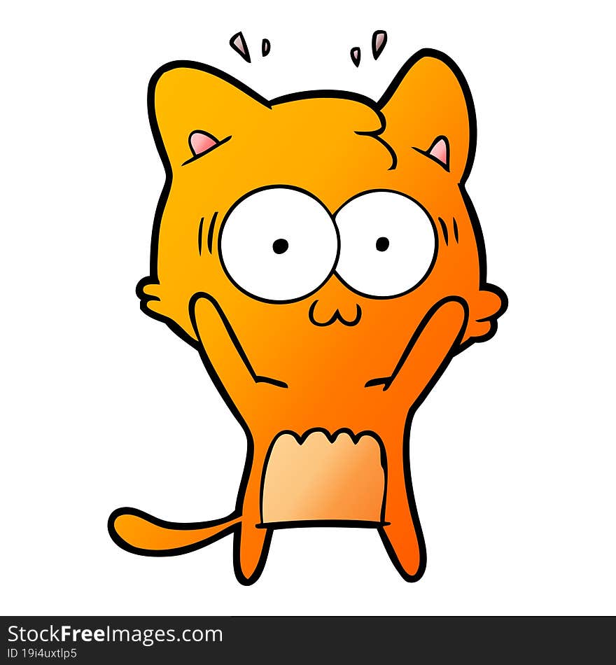 cartoon surprised cat. cartoon surprised cat