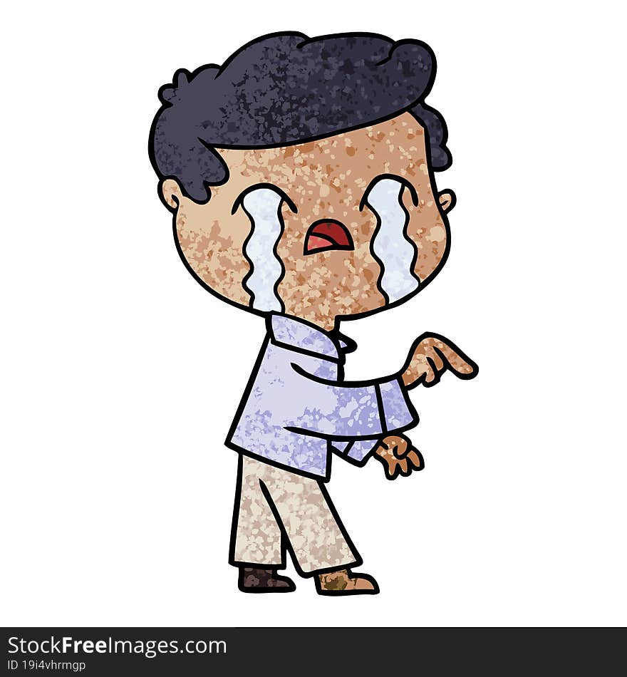 cartoon man crying. cartoon man crying