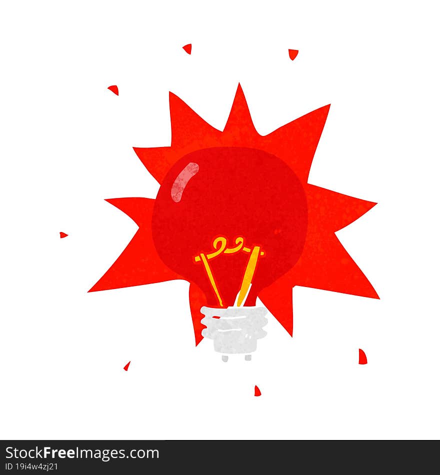 Cartoon Red Light Bulb