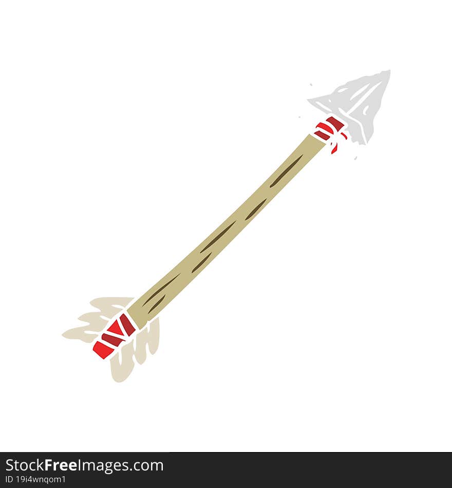 flat color style cartoon primitive arrow