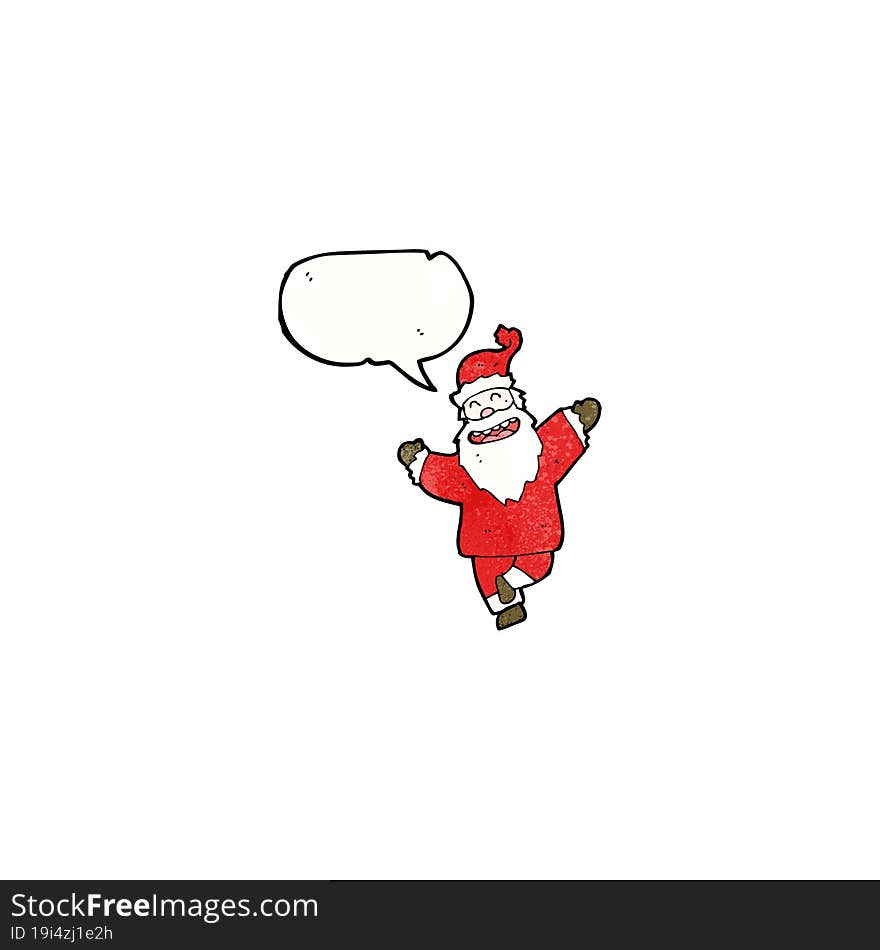 cartoon dancing santa